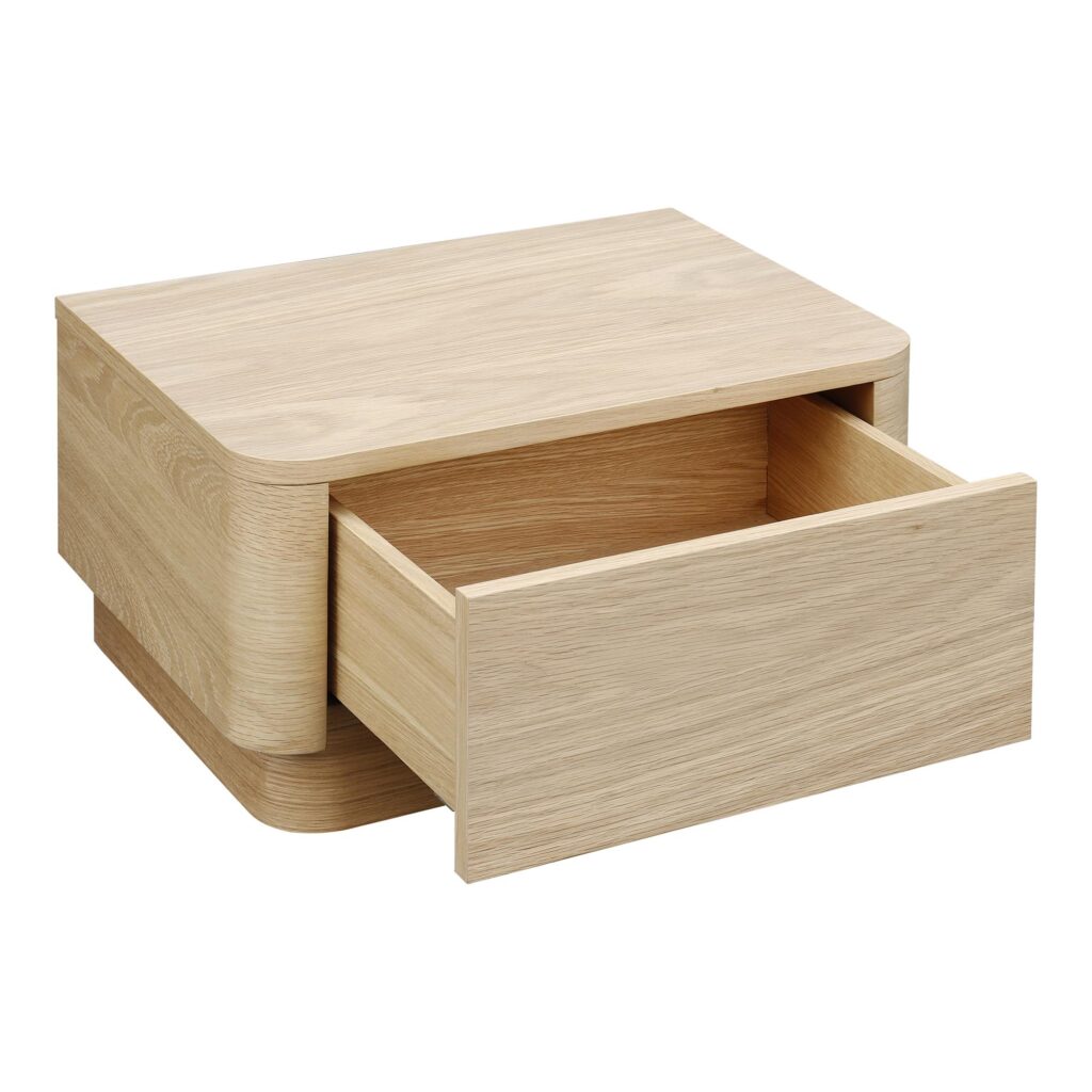 Round Off Small Nightstand Light Oak Brown - Image 3
