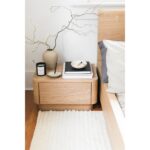 Round Off Small Nightstand Light Oak Brown YR-1001-21 YR 1001 21 30
