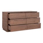Round Off Dresser Walnut Brown YR-1003-03 YR 1003 03 02
