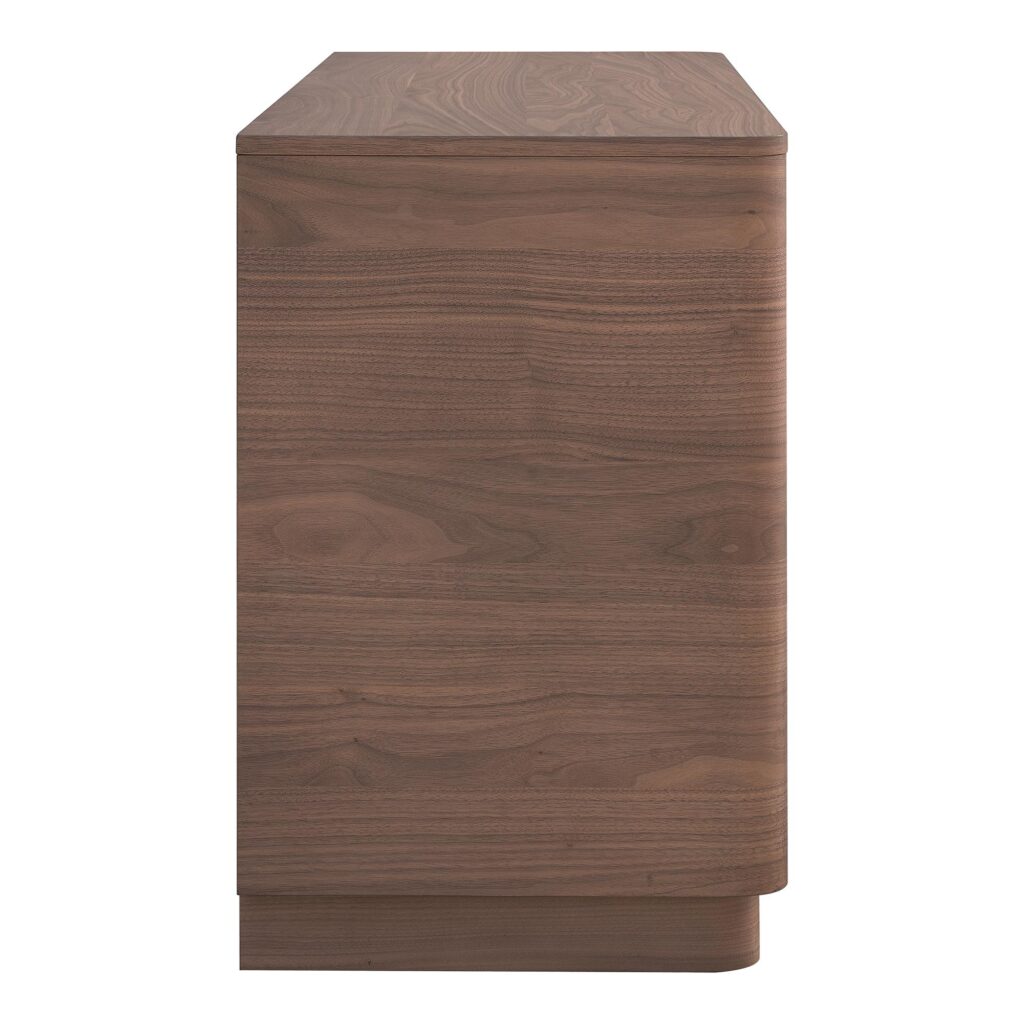 Round Off Dresser Walnut Brown - Image 4