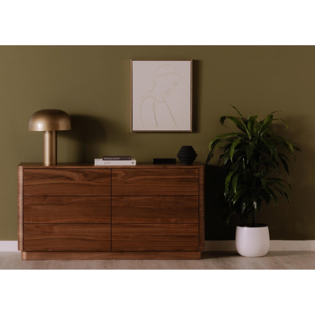 Round Off Dresser Walnut Brown - Image 9
