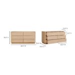 Round Off Dresser Light Oak Brown YR-1003-21 YR 1003 21 70