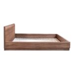 Round Off Queen Bed Walnut Brown YR-1005-03-0 YR 1005 03 02