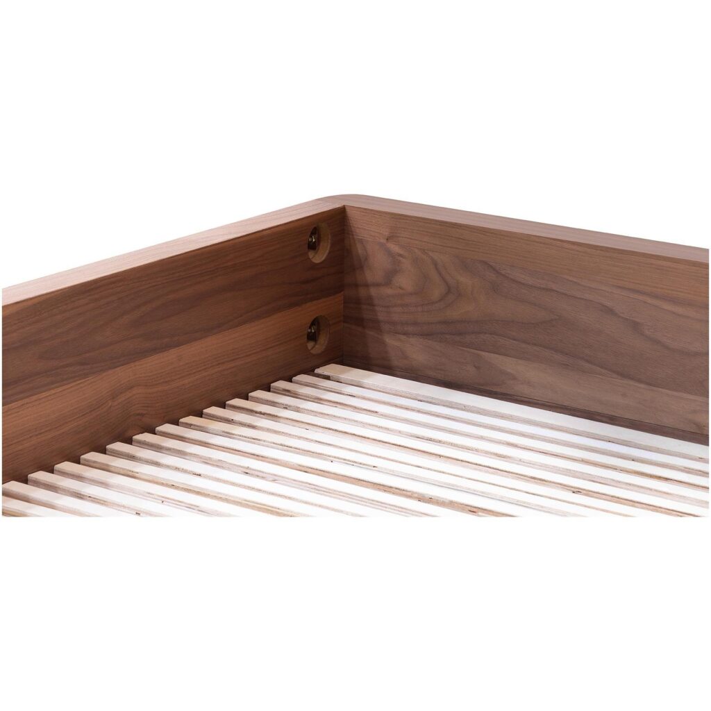 Round Off Queen Bed Walnut Brown - Image 7
