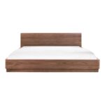 Round Off Queen Bed Walnut Brown YR-1005-03-0 YR 1005 03 06