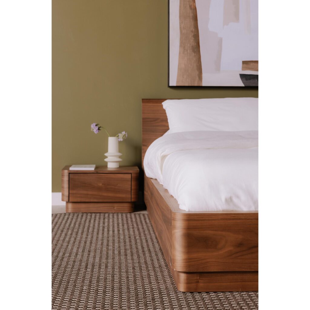 Round Off Queen Bed Walnut Brown - Image 9