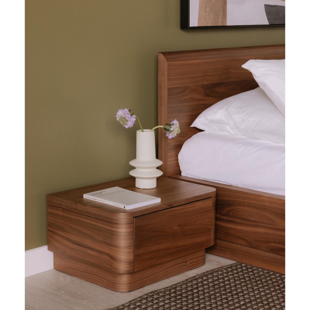 Round Off Queen Bed Walnut Brown - Image 10