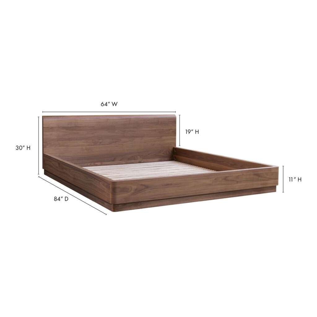 Round Off Queen Bed Walnut Brown - Image 12