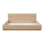 Round Off Queen Bed Light Oak Brown YR-1005-21-0 YR 1005 21
