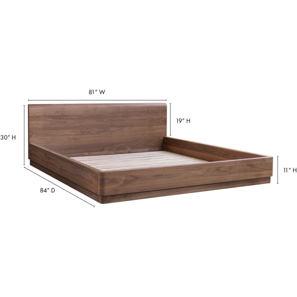 Round Off King Bed Walnut Brown - Image 12