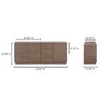 Round Off Sideboard Walnut Brown YR-1008-03 YR 1008 03 70