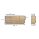 Round Off Sideboard Natural Oak YR-1008-24 YR 1008 24 70