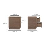 Round Off Tall Nightstand Walnut Brown YR-1013-03 YR 1013 03 70