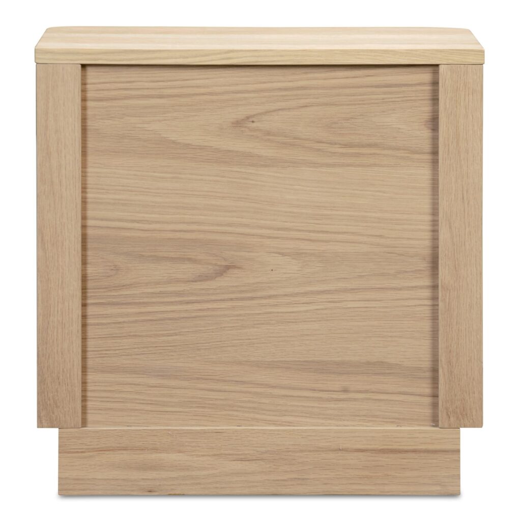 Round Off Tall Nightstand Natural Oak - Image 3