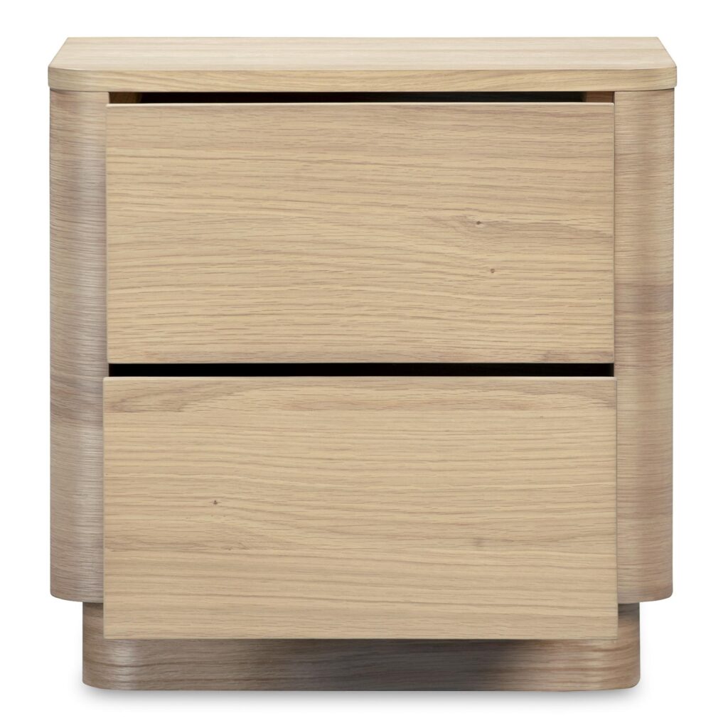 Round Off Tall Nightstand Natural Oak - Image 4