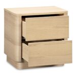Round Off Tall Nightstand Natural Oak YR-1013-24 YR 1013 24 04