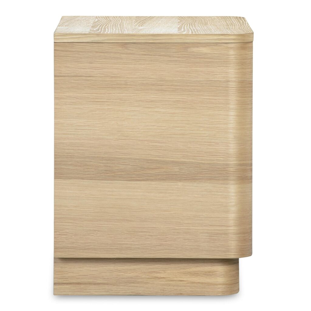 Round Off Tall Nightstand Natural Oak - Image 8