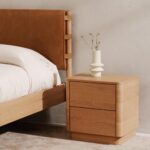 Round Off Tall Nightstand Natural Oak YR-1013-24 YR 1013 24 30