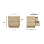 Round Off Tall Nightstand Natural Oak YR-1013-24 YR 1013 24 70