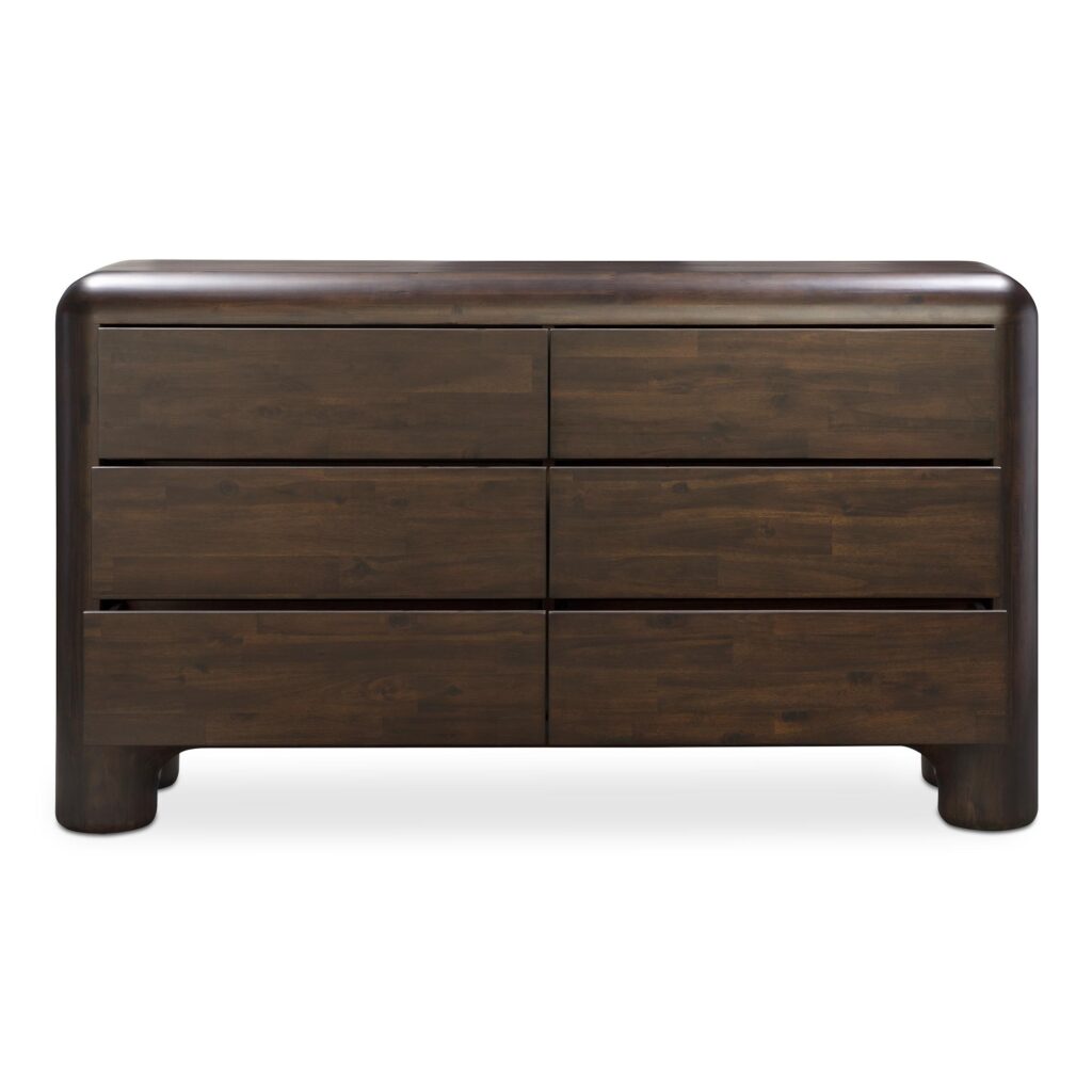 Rowan 6 Drawer Dresser Dark Brown - Image 5
