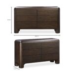 Rowan 6 Drawer Dresser Dark Brown YR-1015-20 YR 1015 20 70