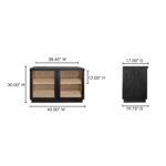Charlotte Small Cabinet Black YR-1020-37 YR 1020 37 70