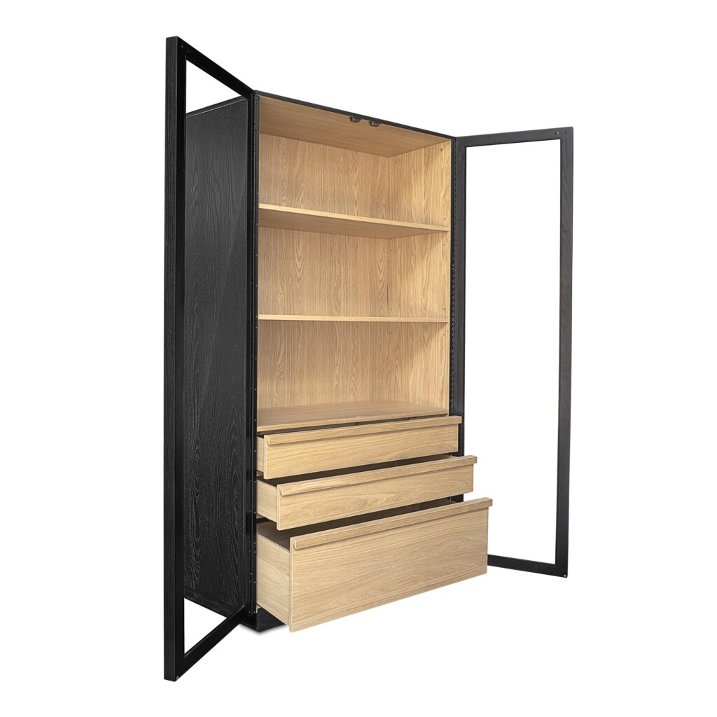 Charlotte Tall Cabinet Black - Image 6