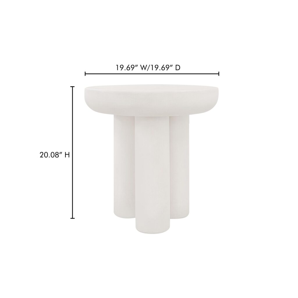 Rocca Side Table Cream - Image 10