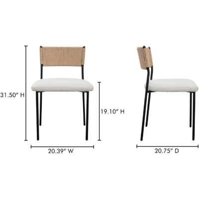Foley Dining Chair White (Set Of Two) 19 Foley Dining Chair White (Set Of Two) ZT-1045-18 ZT 1045 18 70