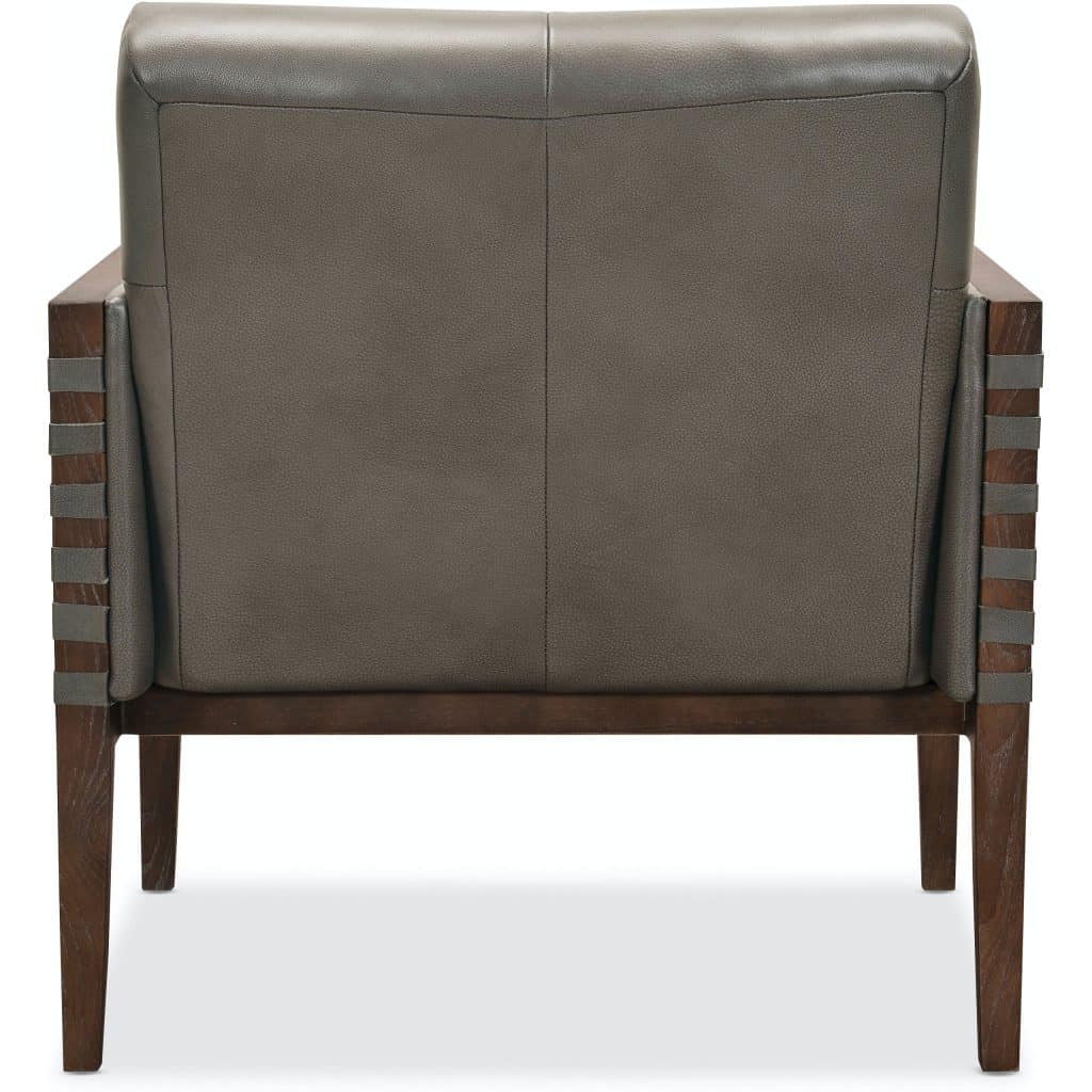 Carverdale Leather Club Chair w/Wood Frame - Image 2
