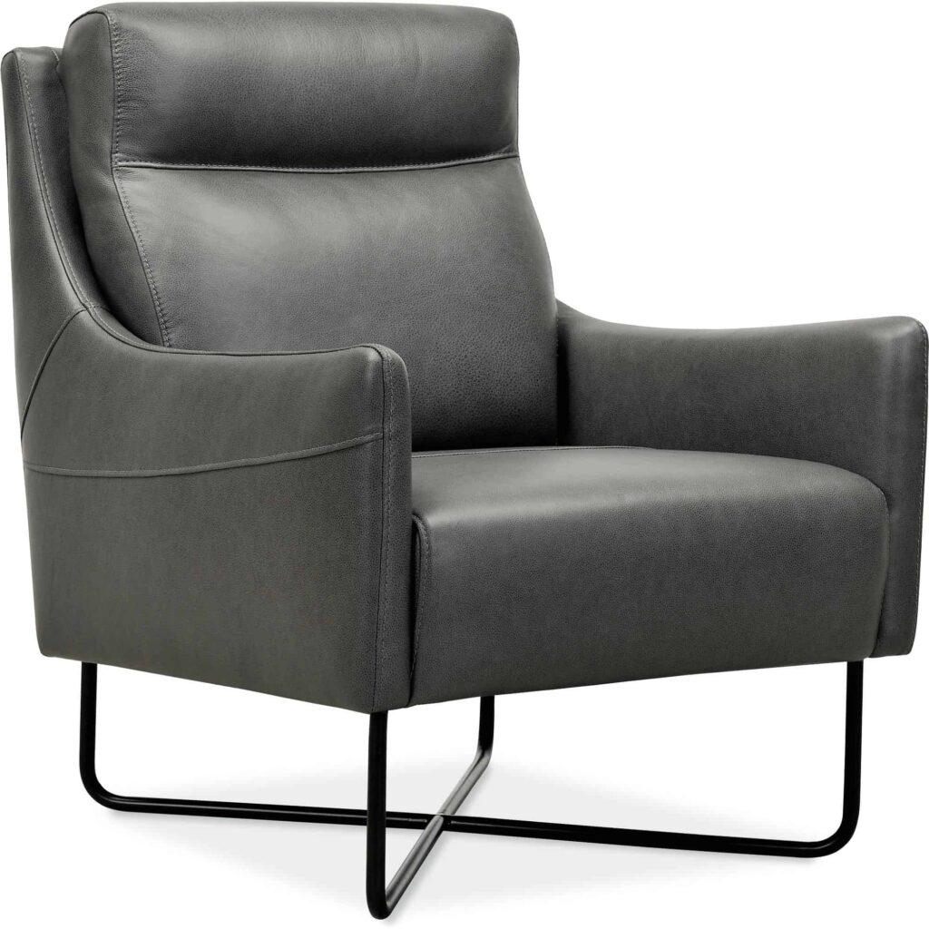 Efron Club Chair w/ Black Metal Base