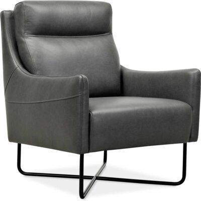 Efron Club Chair w/ Black Metal Base