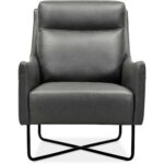 Efron Club Chair w/ Black Metal Base CC443-097 cc443 097 straight silo